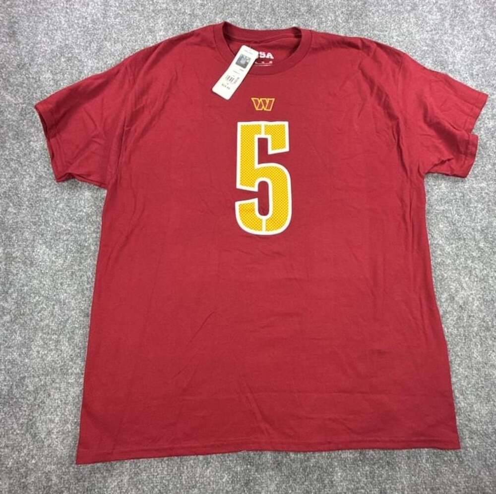 Washington Commanders NFL Jayden Daniels #5 T-Shirt - Burgundy XL NWT